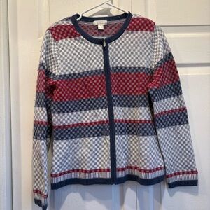 Vintage Christopher & Banks Long Sleeve Zip Up Sweater - Size Large